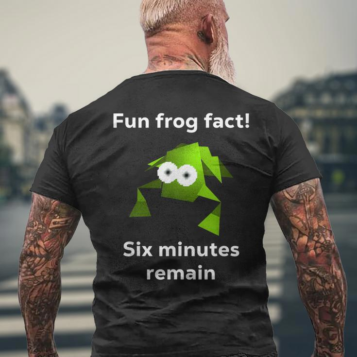 Fun Frog Fact Six Minutes Remain Cursed Frog Men's T-shirt Back Print Gifts for Old Men