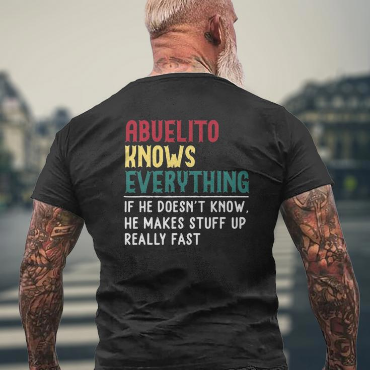 Abuelito Know Everything Father's Day For Grandpa Mens Back Print T-shirt Gifts for Old Men