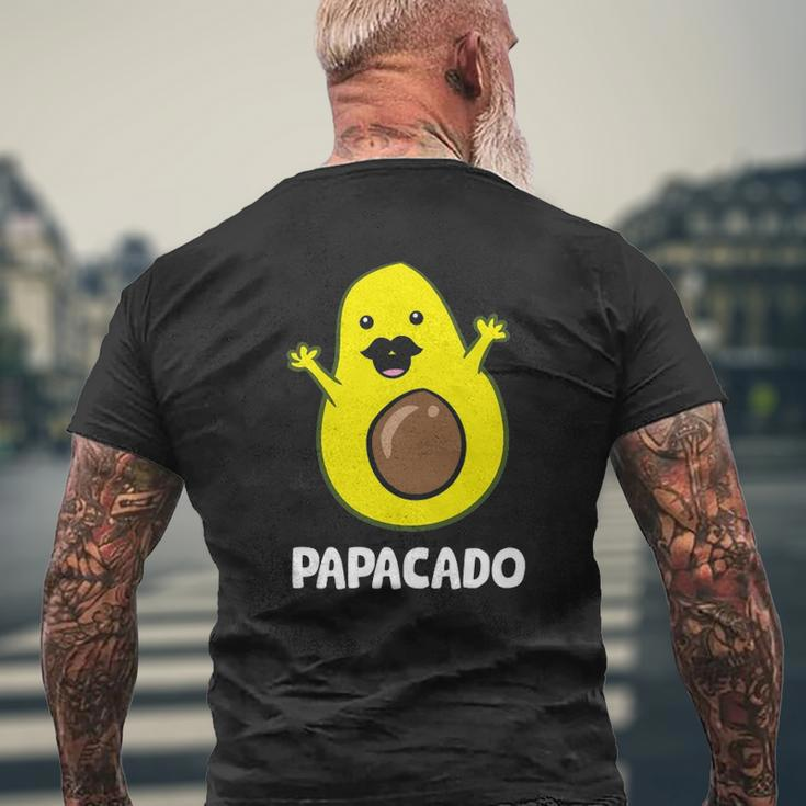 Avocado Dad Guacamole Avocado Papacado Mens Back Print T-shirt Gifts for Old Men