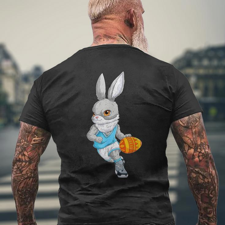 Basketball Player Happy Easter Bunny Holding Egg Men's T-shirt Back Print Gifts for Old Men