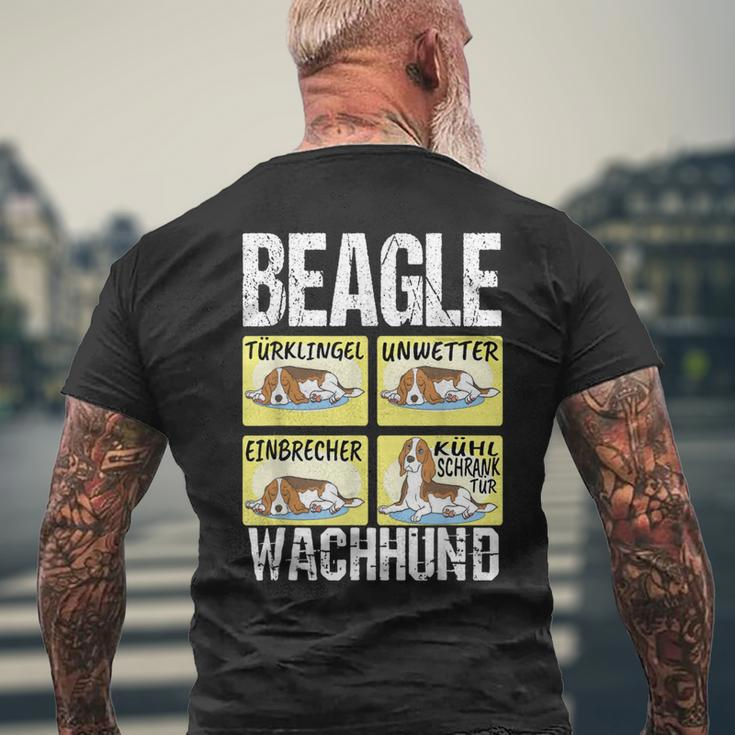 Beagle Dog Beagle Guard Dog T-Shirt mit Rückendruck Geschenke für alte Männer