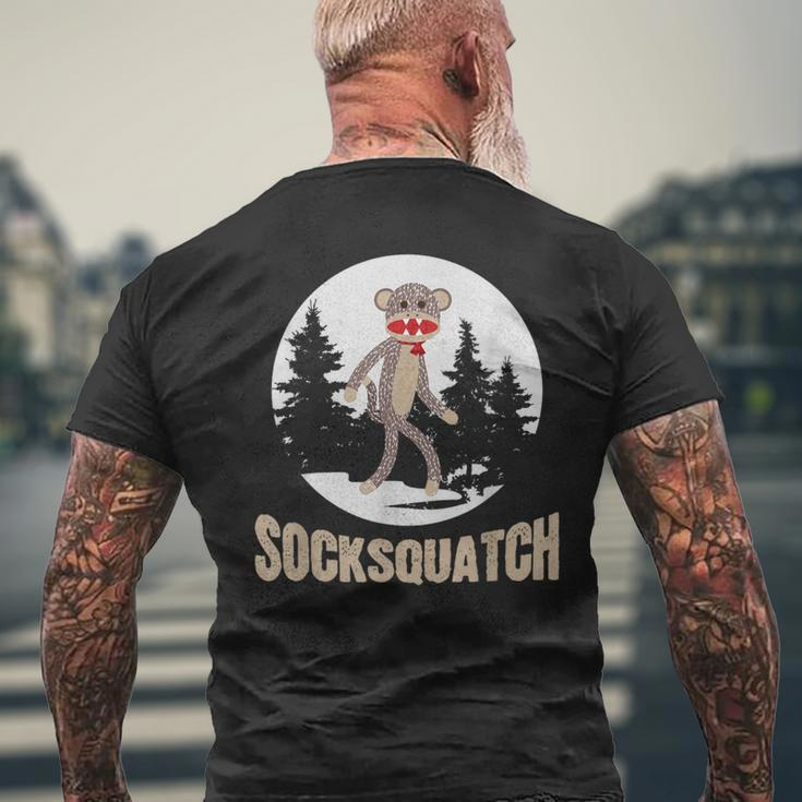 Bigfoot Sighting Sock Monkey Sasquatch Socksquatch Men's T-shirt Back Print Gifts for Old Men