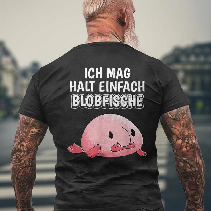 Blobfish Slogan Ich Mag Halt Einfach Blobfische T-Shirt mit Rückendruck Geschenke für alte Männer