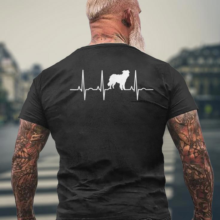 Border Collie Heartbeat Dog T-Shirt mit Rückendruck Geschenke für alte Männer