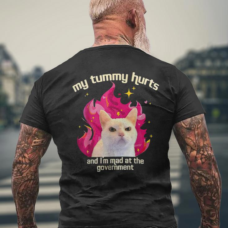 Cat My Tummy Hurts And I’M Mad At The Government Men's T-shirt Back Print Gifts for Old Men