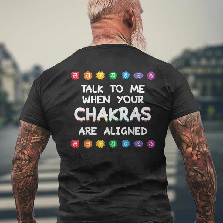 Chakra Yoga Lover Meditation Sport Pose Men's T-shirt Back Print Gifts for Old Men