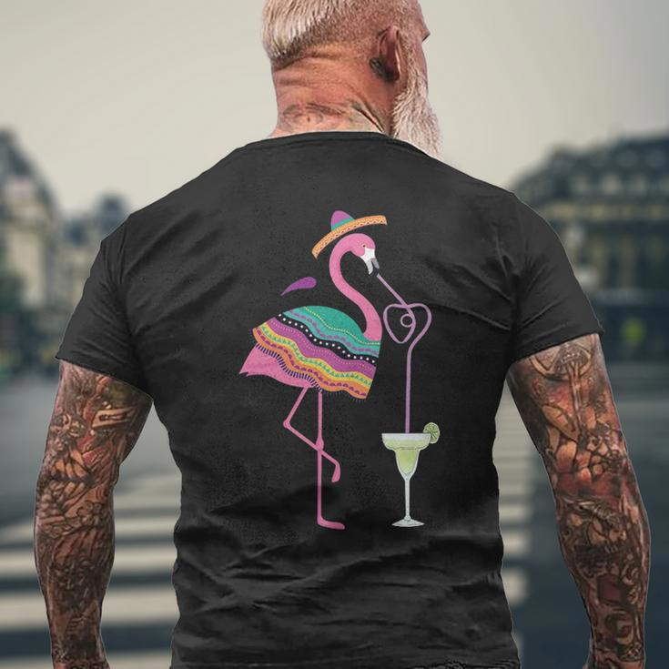 Cinco De Mayo Margarita Flamingo DrinkingMen's T-shirt Back Print Gifts for Old Men
