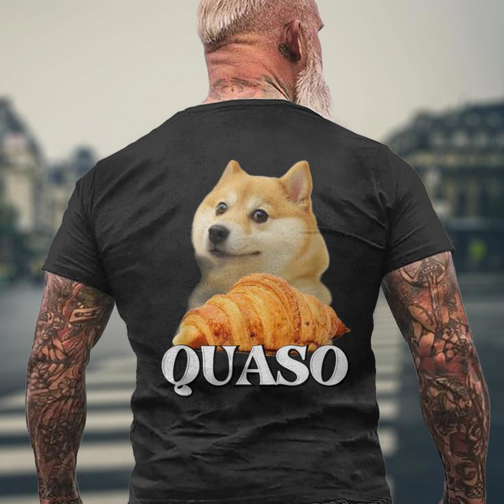 Croissant Quaso Meme Croissant Dog Meme T-Shirt mit Rückendruck Geschenke für alte Männer