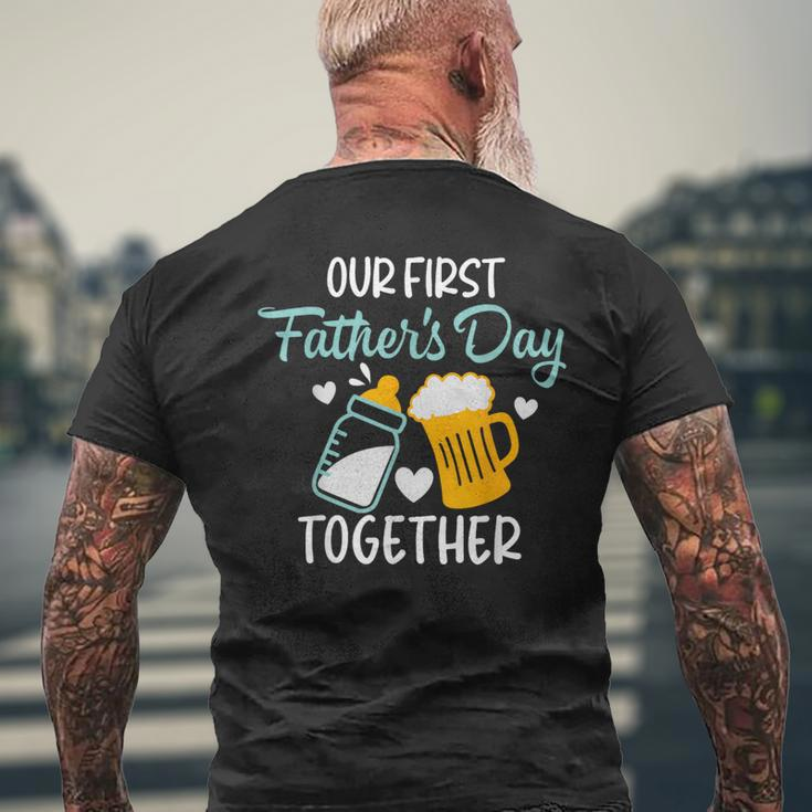 Dad And Son Our First Fathers Day Together 2023 Baby Men's T-shirt Back Print Gifts for Old Men