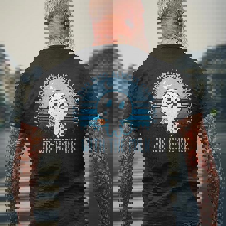 Dad Thanks For Coming Back When You Went To Get Milk Men's T-shirt Back Print Gifts for Old Men