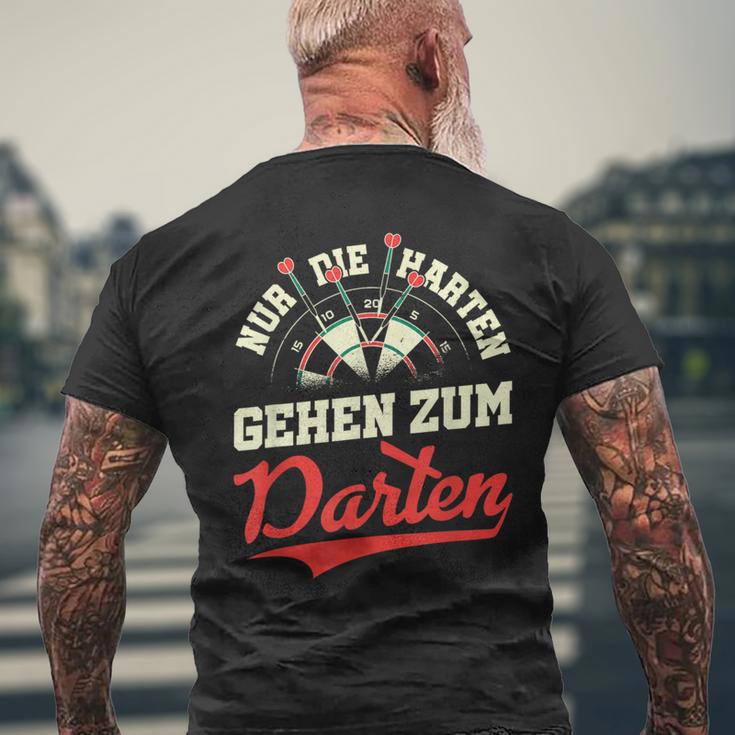 Dart Nur Die Harten Gehen Zum Darten T-Shirt mit Rückendruck Geschenke für alte Männer