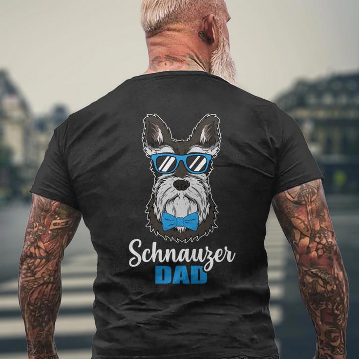 Dog Dad Dwarf Schnauzer Dog Long-Sleeved T-Shirt mit Rückendruck Geschenke für alte Männer