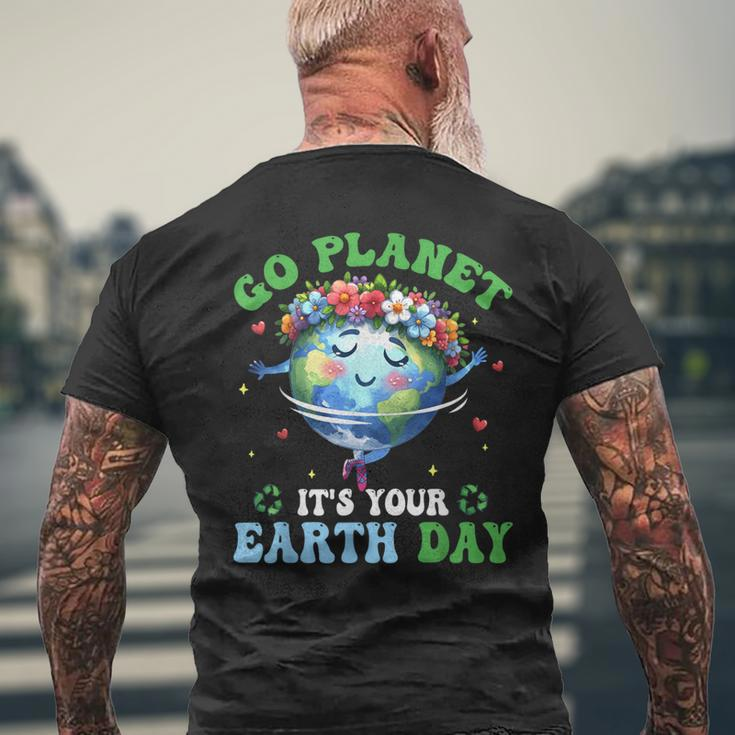 Earth Day Ballet Dancer Go Planet Its Your Earth Day Men's T-shirt Back Print Gifts for Old Men