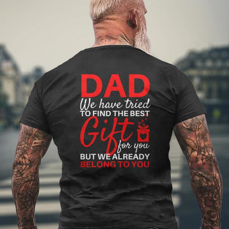 Father's Day From Daughter Son Wife For Dad Mens Back Print T-shirt Gifts for Old Men
