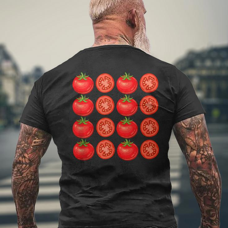 Garden Tomato Foodie Botanical Vegan Vegetable Men's T-shirt Back Print Gifts for Old Men