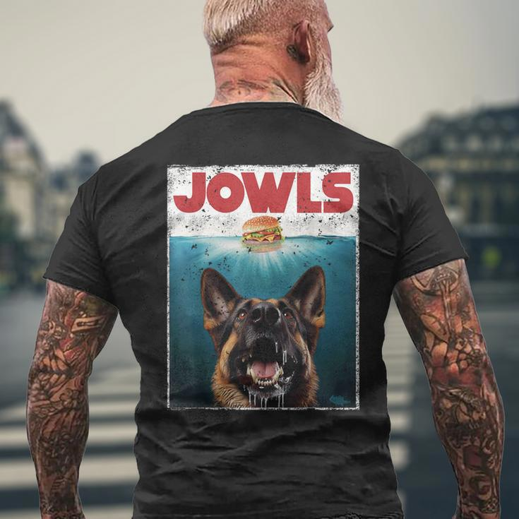 German Shepherd Jowls Hamburger Gsg Dog Mom Dog Dad Men's T-shirt Back Print Gifts for Old Men