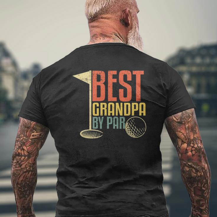 For Golf Lovers Best Grandpa By Par Mens Back Print T-shirt Gifts for Old Men