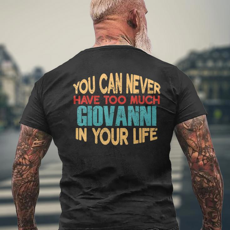 Giovanni Personalized First Name Joke Item Men's T-shirt Back Print Gifts for Old Men