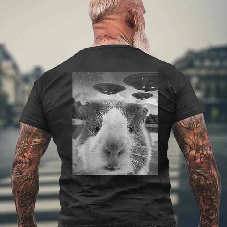 Guinea Pig Selfie With Ufos For Guinea Pig Lover Men's T-shirt Back Print Gifts for Old Men