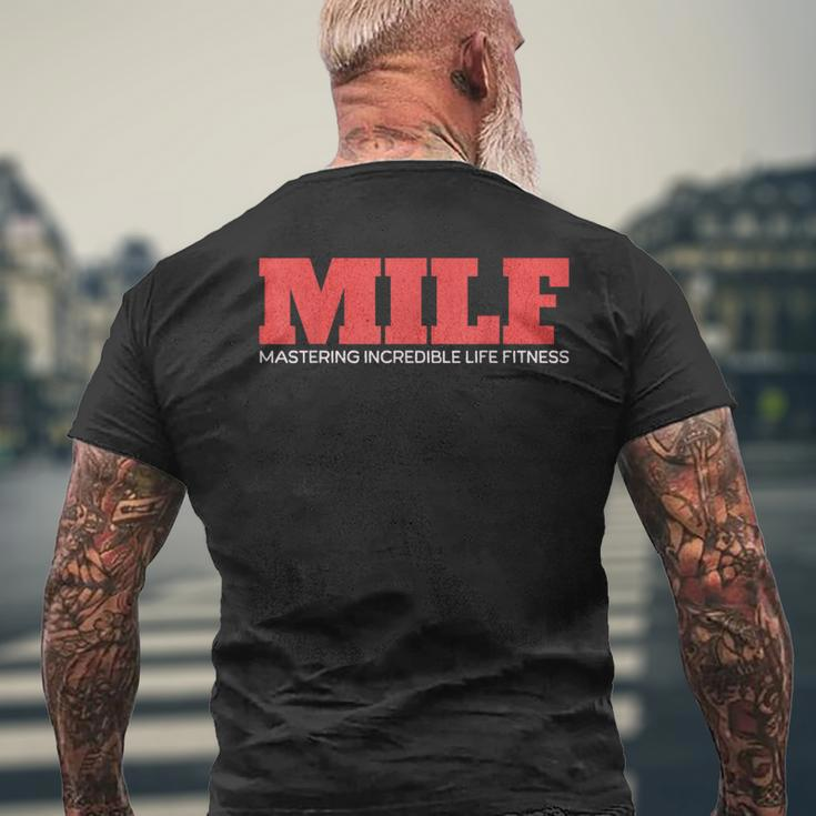 Gym Quote Milf Definition Men's T-shirt Back Print Gifts for Old Men