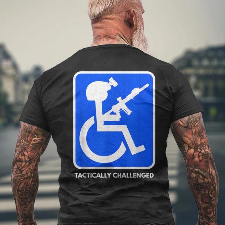 Handicap Military Tactically Challenged Officer Men's T-shirt Back Print Gifts for Old Men