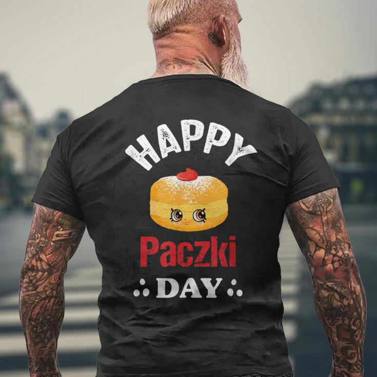 Happy Paczki Day Polish Fat Thursday Donut Poland Men's T-shirt Back Print Gifts for Old Men