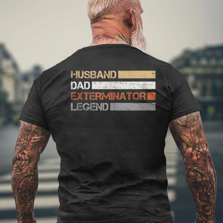 Husband Dad Exterminator Accessories Joke Men's T-shirt Back Print Gifts for Old Men