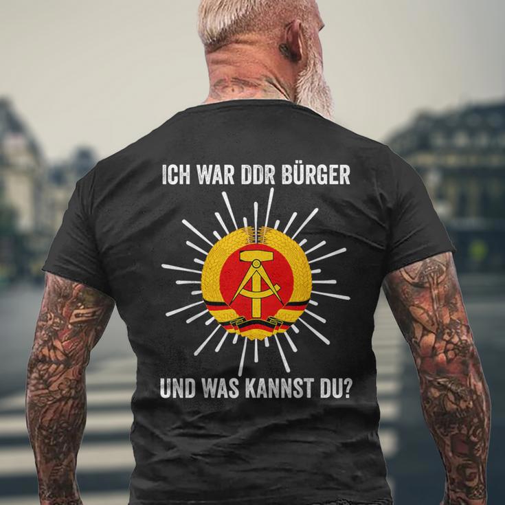 Ich War Ddr Bürger Und Was Kann Du T-Shirt mit Rückendruck Geschenke für alte Männer