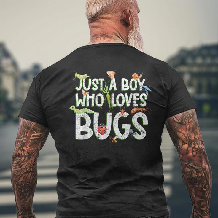 Insect Just A Boy Who Loves Bugs Boys Bug Men's T-shirt Back Print Gifts for Old Men
