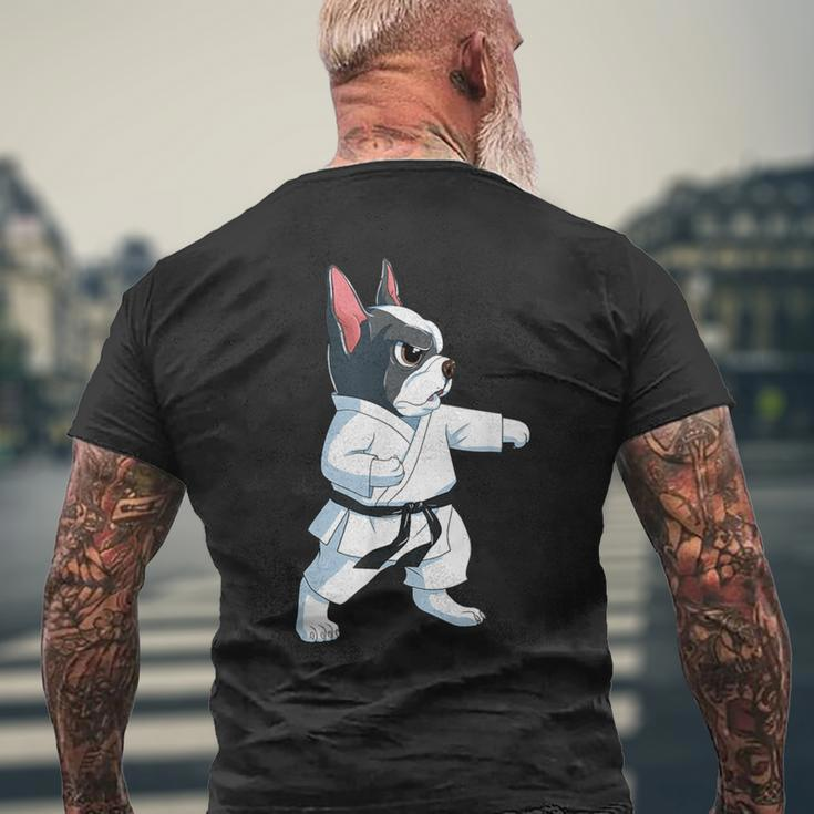 Karate French Bulldog Frenchie Men's T-shirt Back Print Gifts for Old Men