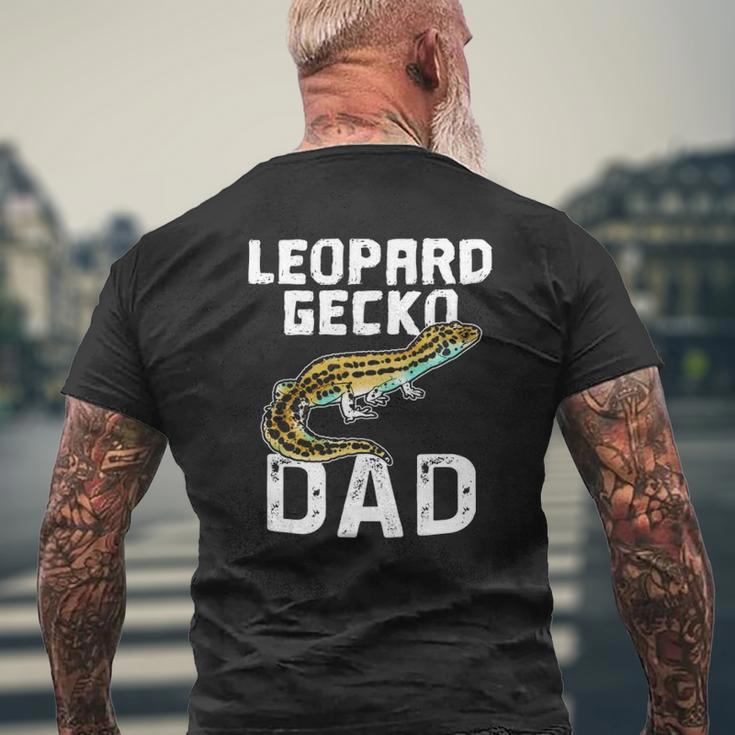 Leopard Gecko Graphic Lizard Lover Reptile Dad Mens Back Print T-shirt Gifts for Old Men