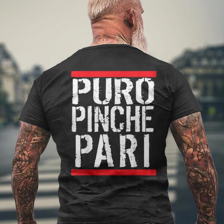 Mexican Puro Pinche Pari Party Men's T-shirt Back Print Gifts for Old Men