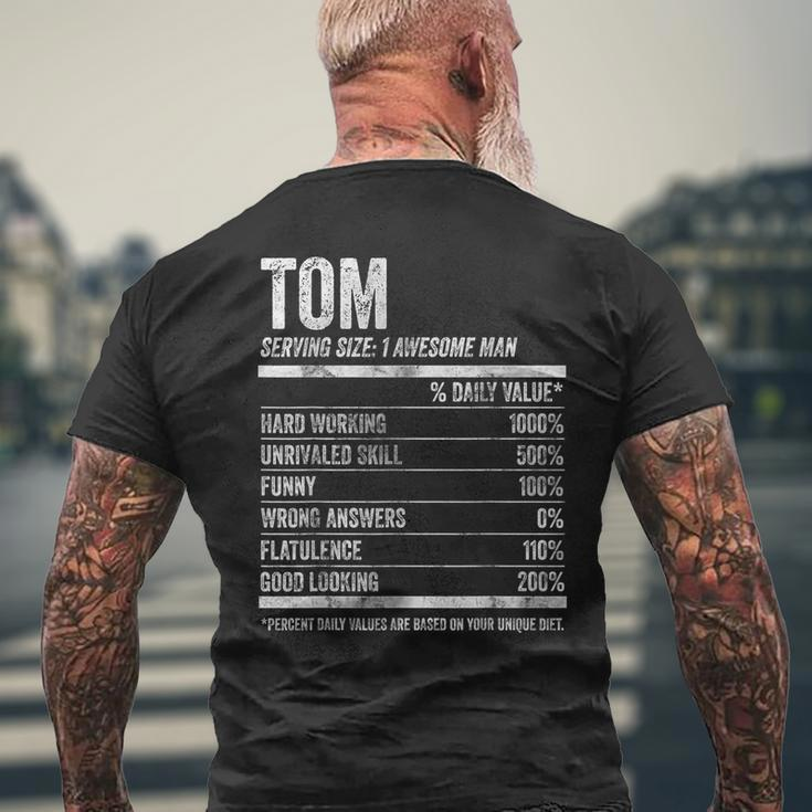 Name Facts Tom Nutrition Personalized Name Men's T-shirt Back Print Gifts for Old Men