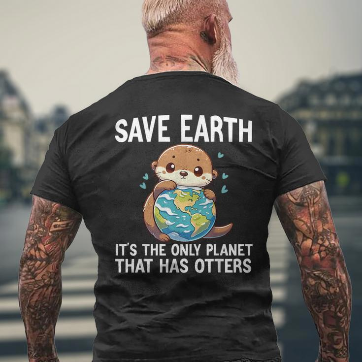 Otters Earth Day 2024 Environmentalist Women Men Men's T-shirt Back Print Gifts for Old Men