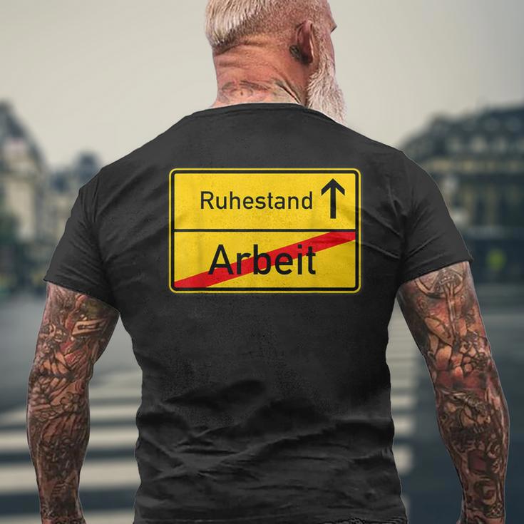 Pensioner Place Sign Retirement After Arbeit T-Shirt mit Rückendruck Geschenke für alte Männer