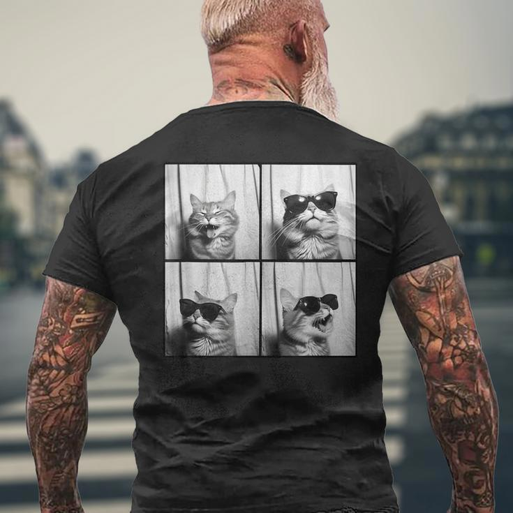Photobooth Cat Selfie Photostrip Cute Laugh Cat Lover Men's T-shirt Back Print Gifts for Old Men
