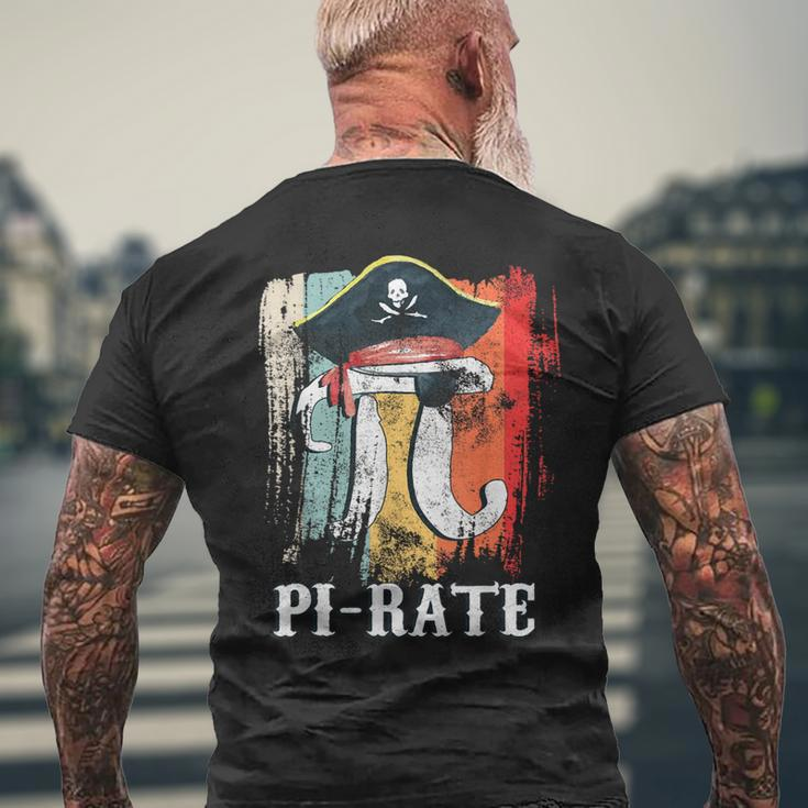 Pi-Rate Happy Pi Day Math Geek Pirate Lover Men's T-shirt Back Print Gifts for Old Men