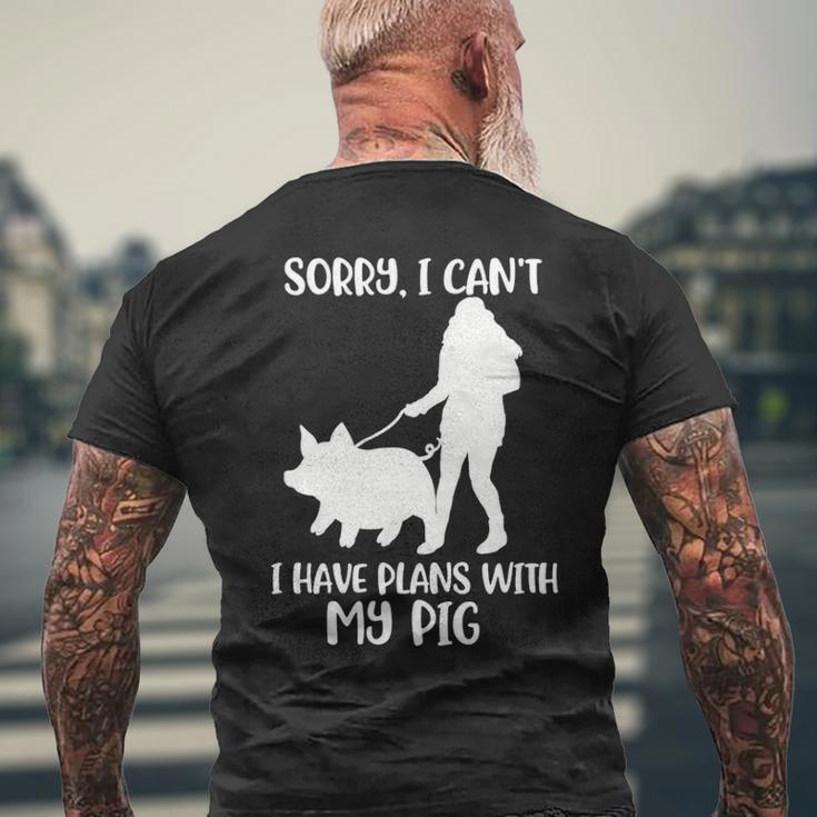 Pig Cute Pigs Girls Pet Owner Pig Men's T-shirt Back Print Gifts for Old Men