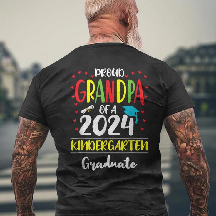 Proud Grandpa Of A Class Of 2024 Kindergarten Graduate Men's T-shirt Back Print Gifts for Old Men