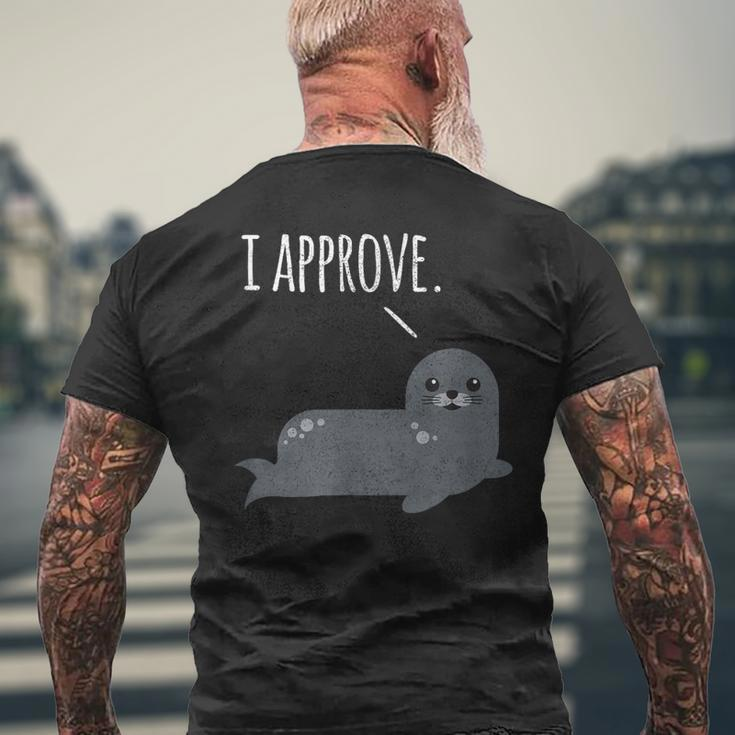 Pun Seal Of Approval Men's T-shirt Back Print Gifts for Old Men