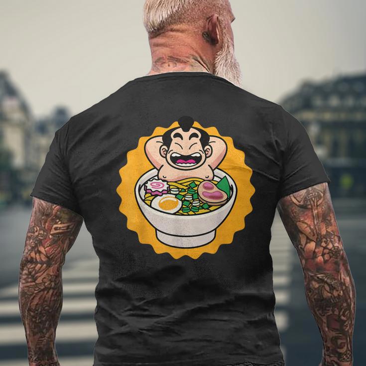 Ramen Sumoringer Blue T-Shirt mit Rückendruck Geschenke für alte Männer