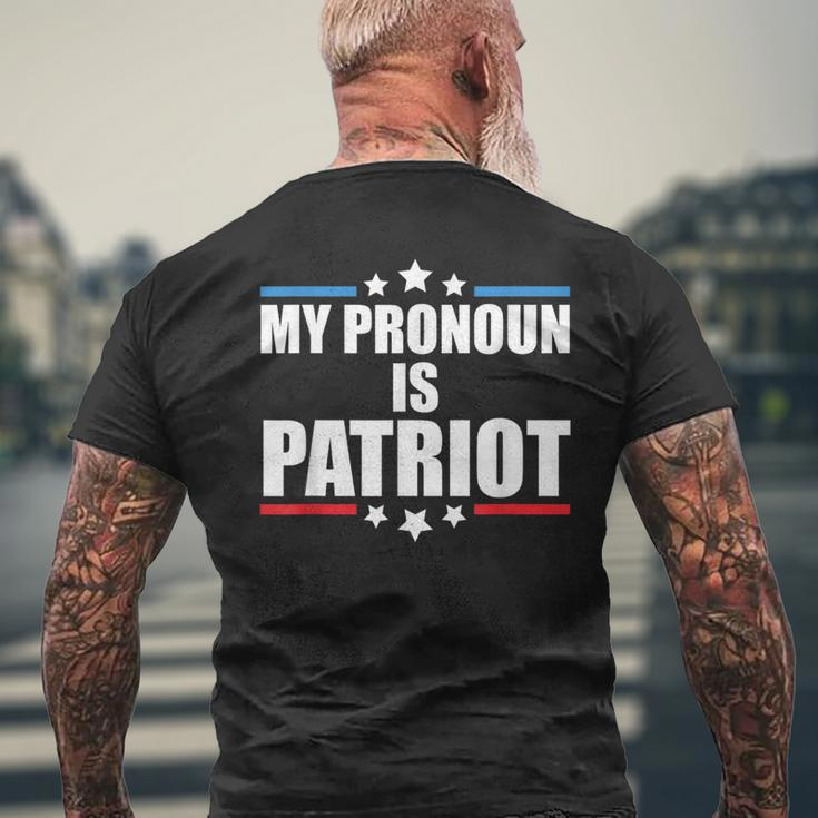 Republican My Pronoun Is Patriot Pro Trump Men's T-shirt Back Print Gifts for Old Men