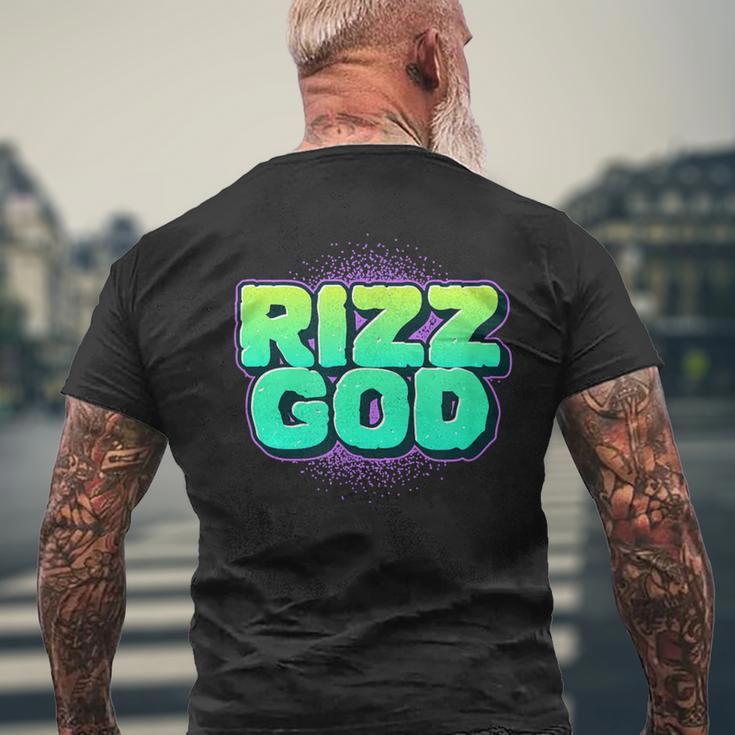 Rizz Rizzler Rizz God Slang Meme Trending Social Media Men's T-shirt Back Print Gifts for Old Men