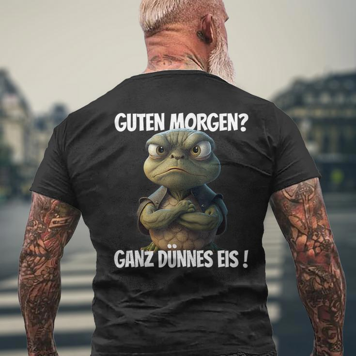 With Saying Guten Morgen Ganz Thin Eis T-Shirt mit Rückendruck Geschenke für alte Männer