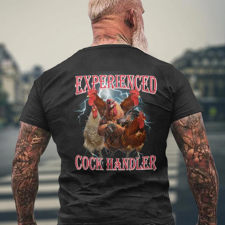 Sayings For Adult Experienced Cock Handler Meme Dank Men's T-shirt Back Print Gifts for Old Men