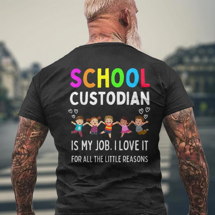 School Custodian Appreciation Back To School Men's T-shirt Back Print Gifts for Old Men