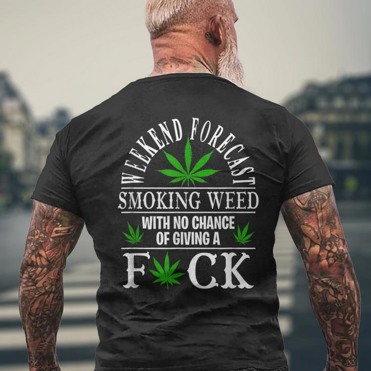 Smoking Weed With No Chance Of Giving A Fuck Men's T-shirt Back Print Gifts for Old Men