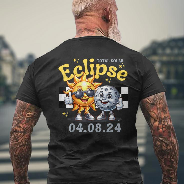 Sun With MoonApril 8 2024 Total Solar Eclipse Moon Men's T-shirt Back Print Gifts for Old Men