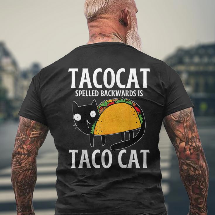 Tacos Mexican Food Tacocat Spelled Backwards Taco Cat Men's T-shirt Back Print Gifts for Old Men