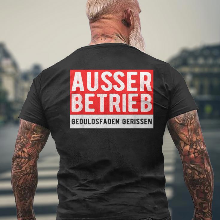 With Text Ausser Betriebs T-Shirt mit Rückendruck Geschenke für alte Männer